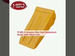 PC400-4 Excavadora de aço de liga de substituição Dentes de balde Amarelo