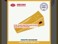 PC60 Dentes de balde Dentes planos para mini-excavadora
