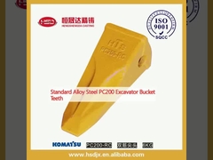 Dentes de balde de escavadeira de aço ligado padrão PC200