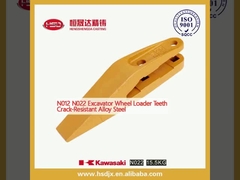 N012 N022 Roda de carregador de escavadeira Dentes de aço ligado resistente a rachaduras