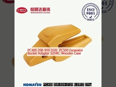 PC400 208-939-3120 PC500 Adaptador de balde de escavadeira 52HRC Caixa de madeira