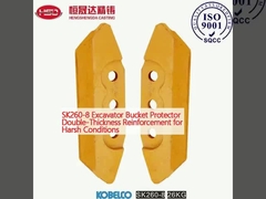 SK260-8 Protector de balde de escavadeira Reforço de espessura dupla para condições adversas