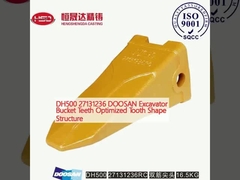 DH500 27131236 DOOSAN Dentes de balde de escavadeira Estrutura de forma de dente otimizada