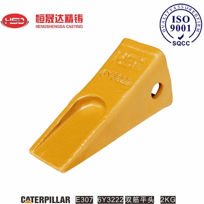 6Y3222 6Y3222RC Dentes de balde para mini-excavadoras E307 resistentes a rachaduras