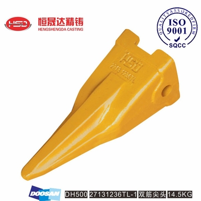 DH500 27131236RC DOOSAN Excavadora Dentes de balde de gelo grande Forma de dente otimizada